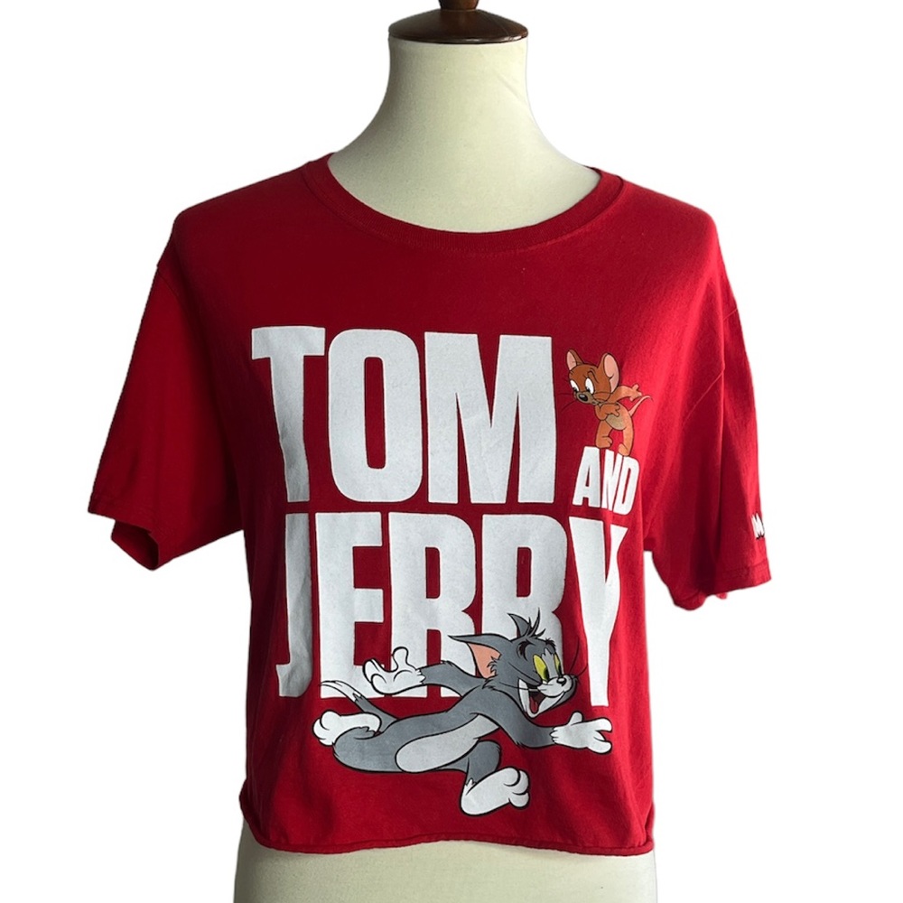 Tom and Jerry Red T-shirt crop top